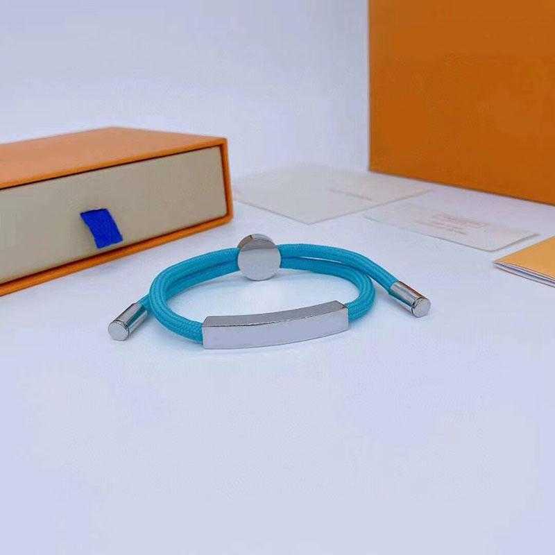 Unisex Strands Fashion Stainless Steel Letter Bracelets For Man Women Jewelry Adjustable Bracelet Jewelry Gift 5 Colors