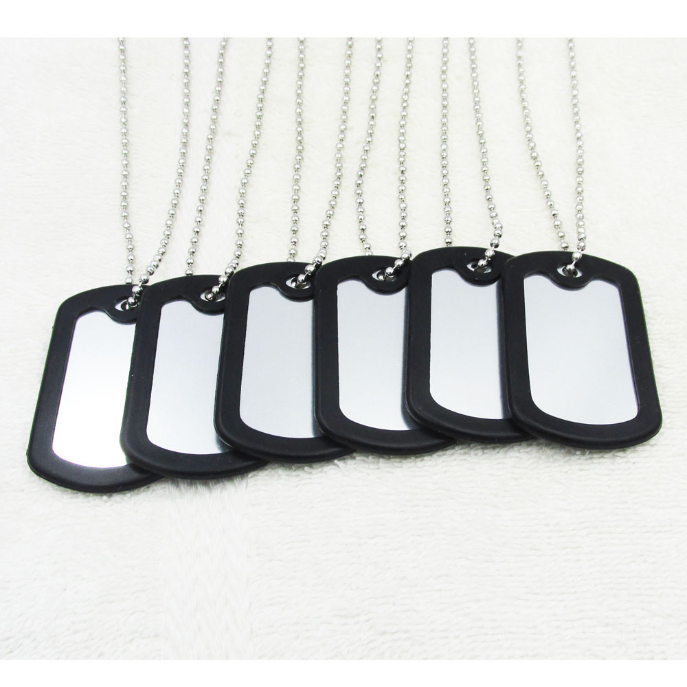100sets/lot Aluminum Military Dog Tag With Rubber Silencer and 60cm Bead Chain Army Men Pendants
100sets/lot Aluminum Military Dog Tag With Rubber Silencer and 60cm Bead Chain Army Men Pendants