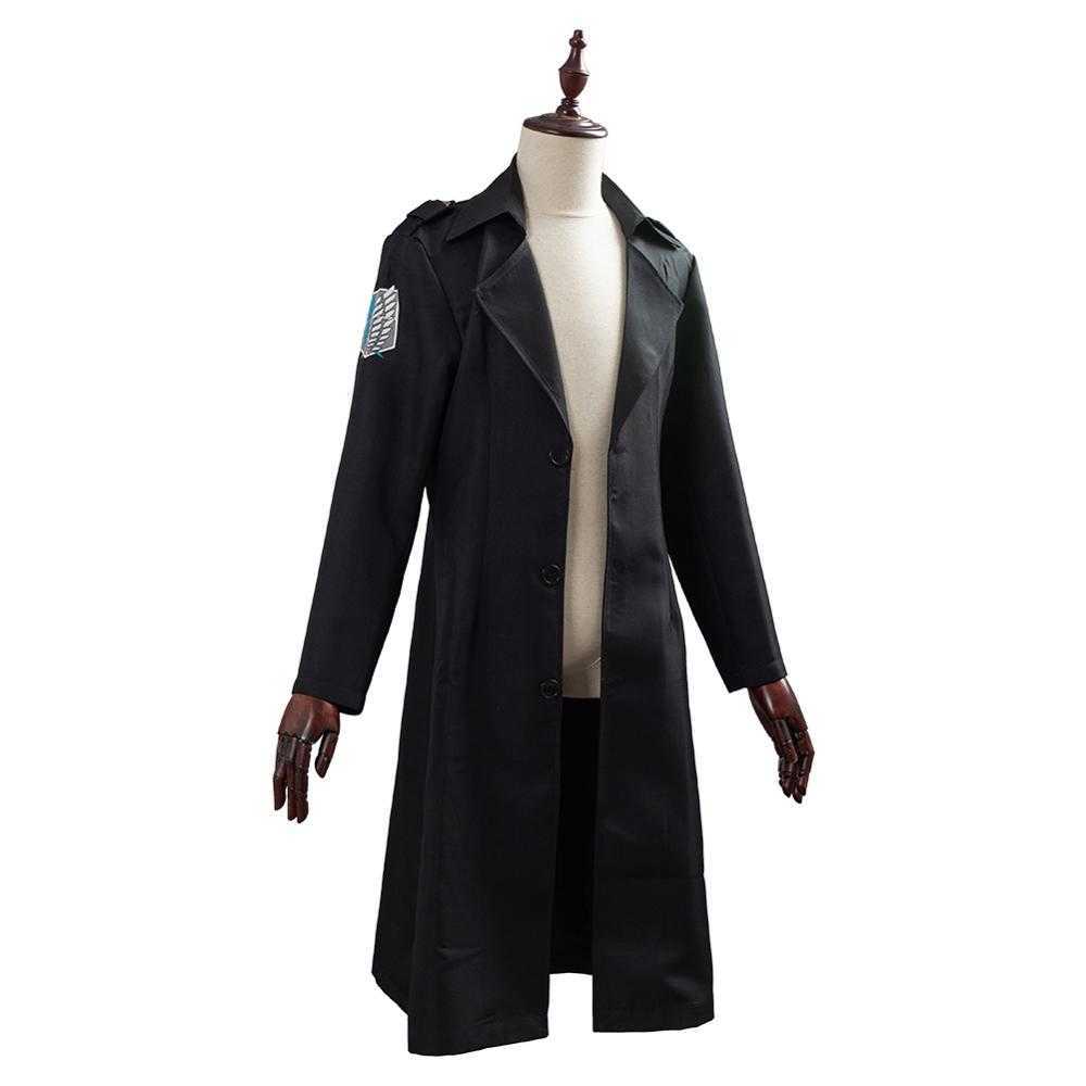 Attack on Titan Levi Rivaille Jacket Cloak Halloween Cosplay Costume Men Women Anime Trench Coat Y0913