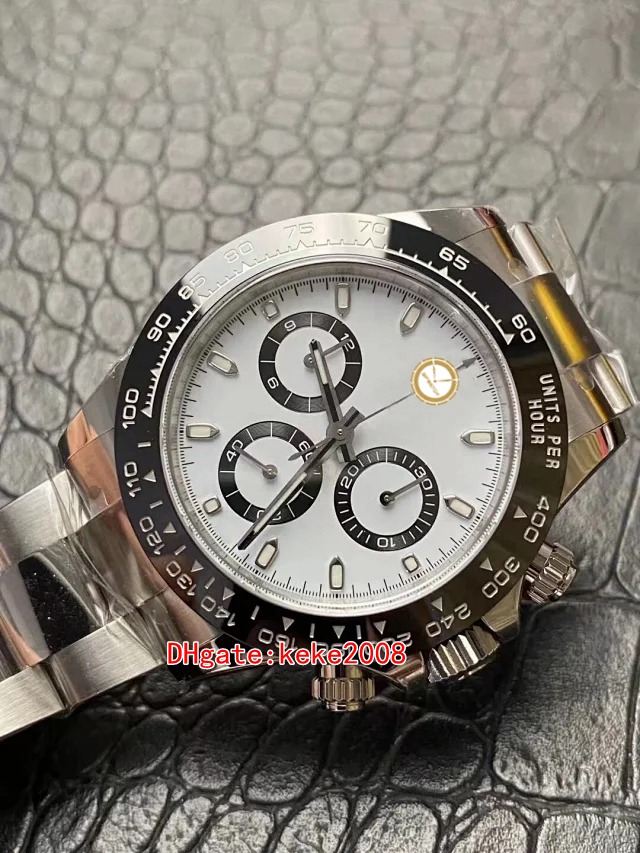 Clean 904L Super Watch 12.3mm ultra thin ETA CAL.4130 Chronograph Working 40mm Cosmograph panda 116500 Ceramic waterproof Automatic mechanical Mens Wa