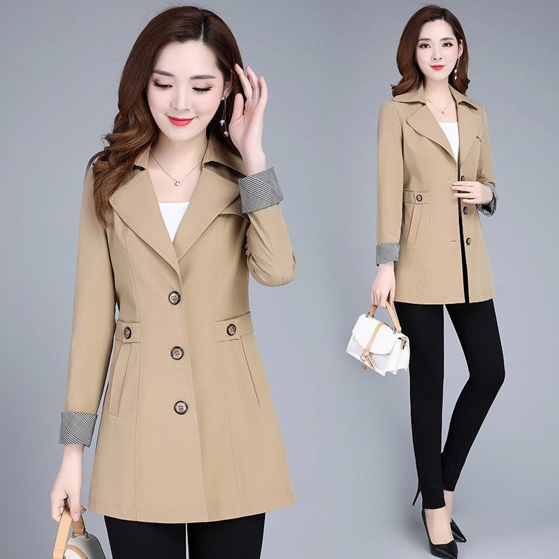 Women's Trench Coats Women Autumn Clothes 2021 The Fashion Temperament Windbreaker Female Spring Models Korean Version Slim Casual Thin Coat, Picture2
Women's Trench Coats Women Autumn Clothes 2021 The Fashion Temperament Windbreaker Female Spring Models Korean Version Slim Casual Thin Coat, Picture2