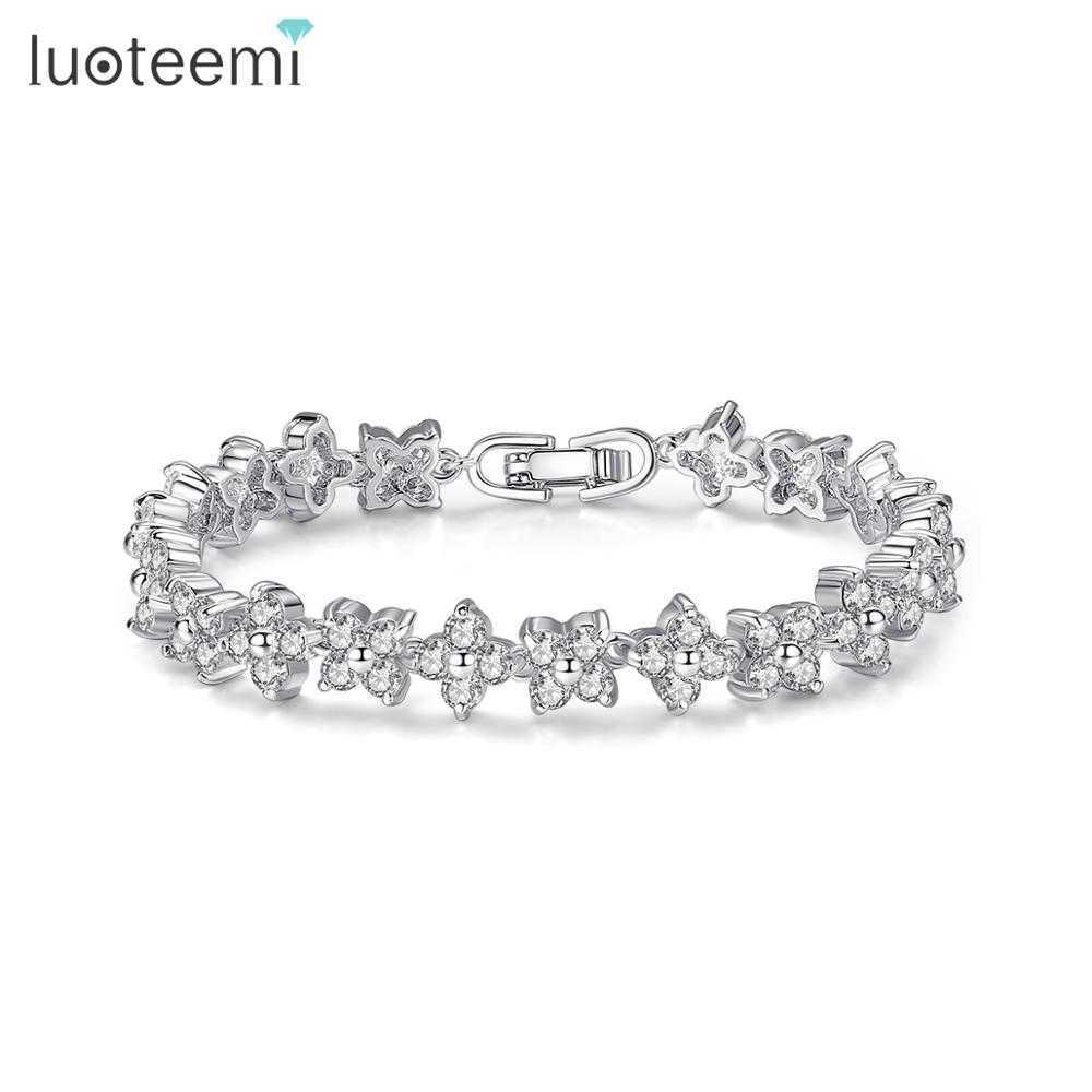 Luoteemi Luxury White Gold-color Flower Shape Aaa Cz Zircon Bracelets Bangles for Women Fashion Jewelry Q0717
Luoteemi Luxury White Gold-color Flower Shape Aaa Cz Zircon Bracelets Bangles for Women Fashion Jewelry Q0717