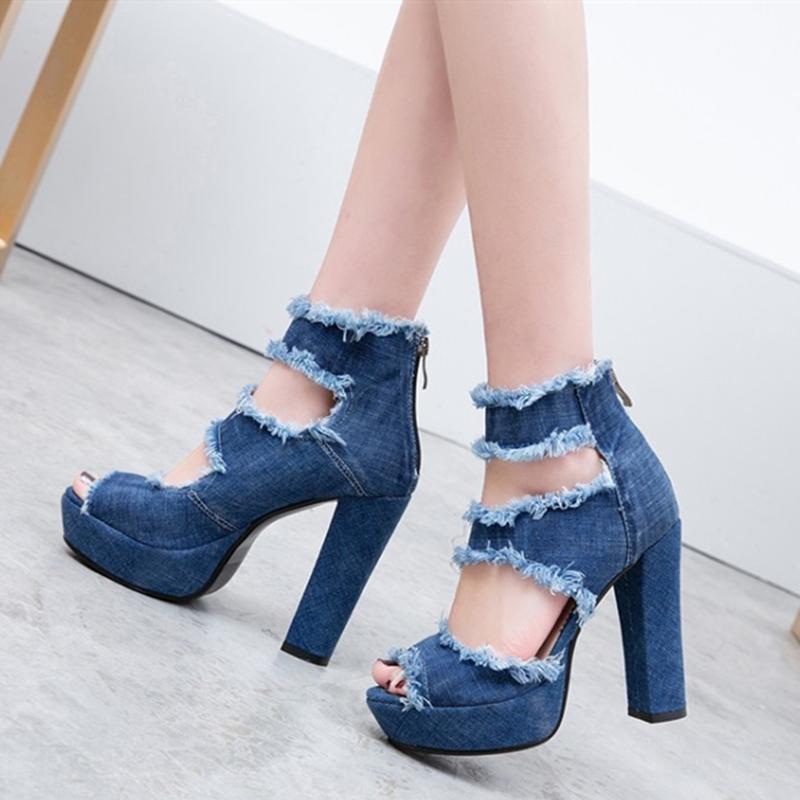 Dress Shoes Spring Summer Women Jeans Sandals Girls Denim Ankle Strap High Heels Platform Boots Sexy Female Peep Toe Blue Sandal, Black
Dress Shoes Spring Summer Women Jeans Sandals Girls Denim Ankle Strap High Heels Platform Boots Sexy Female Peep Toe Blue Sandal, Black