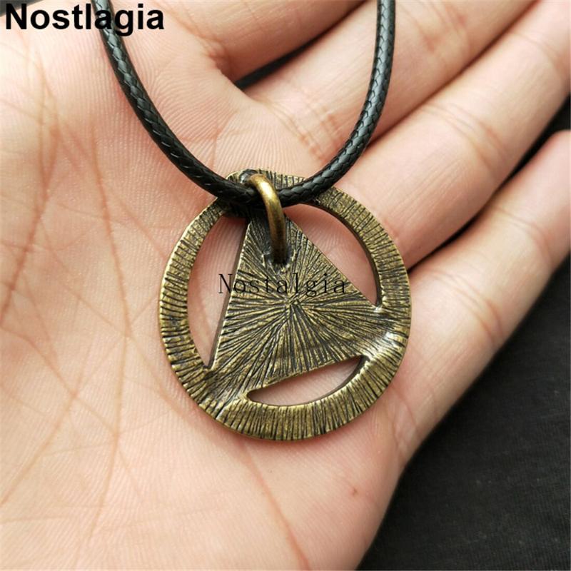 Nostalgia Sigil of Lucifer Geometric Necklace All Seeing Eye Pendant Pagan Wicca Amulet Church of Satan Jewerly Woman