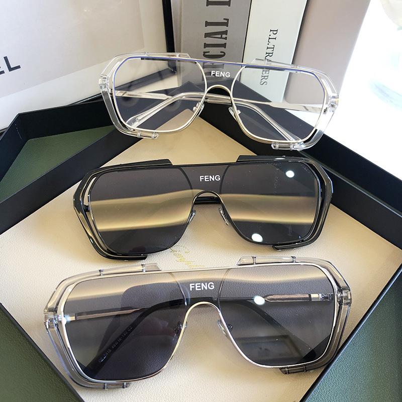 New One Piece Yellow Sunglasses 2021 High Fashion Steampunk Sunglasses Clear Lens Sun Glasses Men Anti Blue Light Glasses
New One Piece Yellow Sunglasses 2021 High Fashion Steampunk Sunglasses Clear Lens Sun Glasses Men Anti Blue Light Glasses