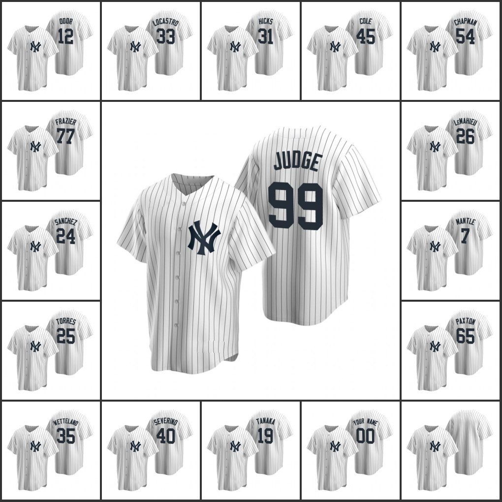 New York's Yankees Men Women Youth #54 Aroldis Chapman 25 Gleyber Torres 45 Gerrit Cole 99 Aaron Judge Custom White Home Jersey
New York's Yankees Men Women Youth #54 Aroldis Chapman 25 Gleyber Torres 45 Gerrit Cole 99 Aaron Judge Custom White Home Jersey