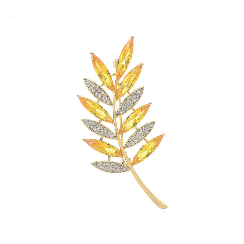Temperament Personality Diamond Studded Wheat Ear Brooch 2021 Fashion High-grade Women's Fixed Clothes Pin Sweater Accessories