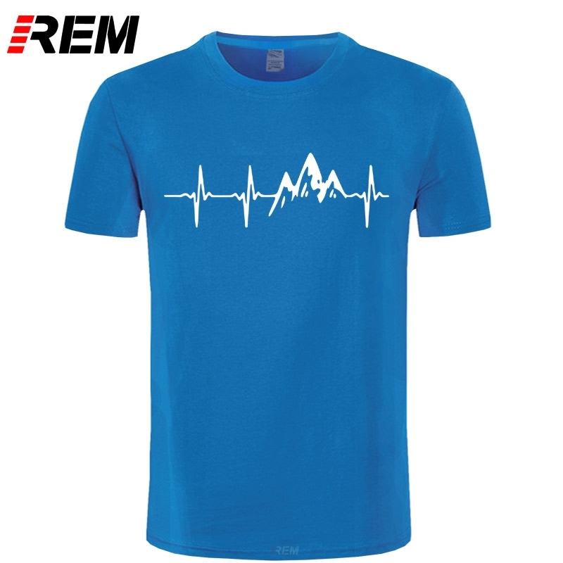 REM Mountain Heartbeat T-Shirt Fashion Funny Birthday 100% Cotton Short Sleeves T Shirts Causal O-neck Tops Tees Hip Hop 210225