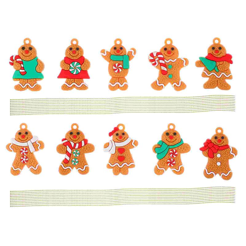 Christmas Decorations 10pcs Xmas Decorative Ornaments Gingerbread Man Pendants Festival Supplies
Christmas Decorations 10pcs Xmas Decorative Ornaments Gingerbread Man Pendants Festival Supplies