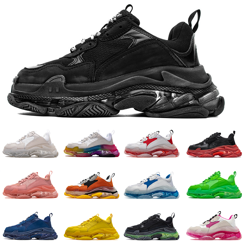 Triple Balck Triple S Fashion Mens Womens Casual Shoes 17FW Paris Dad Platform Sneakers White Crystal Sole Designer Mens Trainers, Black
Triple Balck Triple S Fashion Mens Womens Casual Shoes 17FW Paris Dad Platform Sneakers White Crystal Sole Designer Mens Trainers, Black