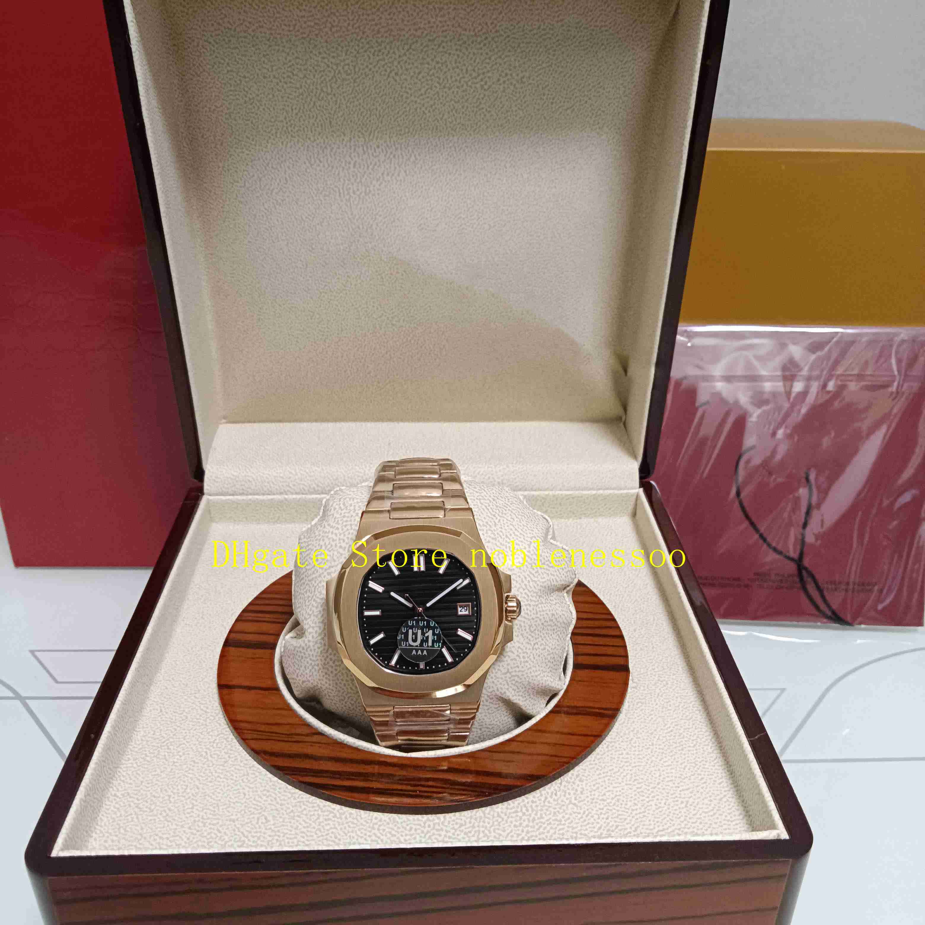4 Style Top U1F Factory Cal. 324 Watches Mens 40mm Classic 5711/1R-001 Rose Gold Black Dial Sapphire Glass Transparent Back Men's Mechanical Watch, 01
4 Style Top U1F Factory Cal. 324 Watches Mens 40mm Classic 5711/1R-001 Rose Gold Black Dial Sapphire Glass Transparent Back Men's Mechanical Watch, 01