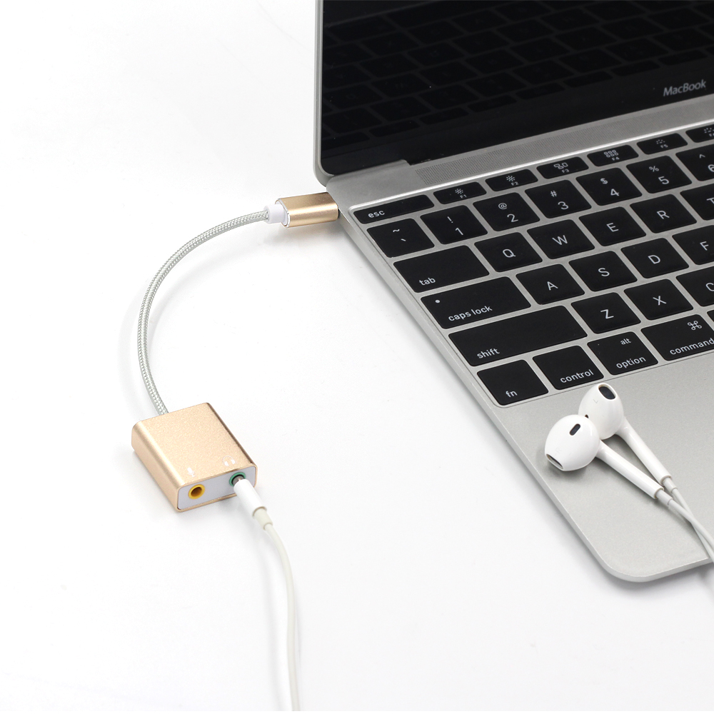 7.1 External Type C Usb Sound Card for Macbook Pro Air USB C 3.5mm Audio Jack Headphone Mic Adapter USB-C Sound Card
7.1 External Type C Usb Sound Card for Macbook Pro Air USB C 3.5mm Audio Jack Headphone Mic Adapter USB-C Sound Card