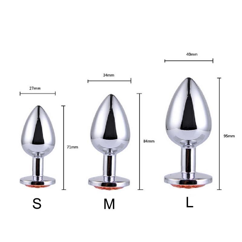 Sex Toys For Couples Unisex Small Size Stainless Steel Dildo Anal BuPlug Stimulator Adult Toy
