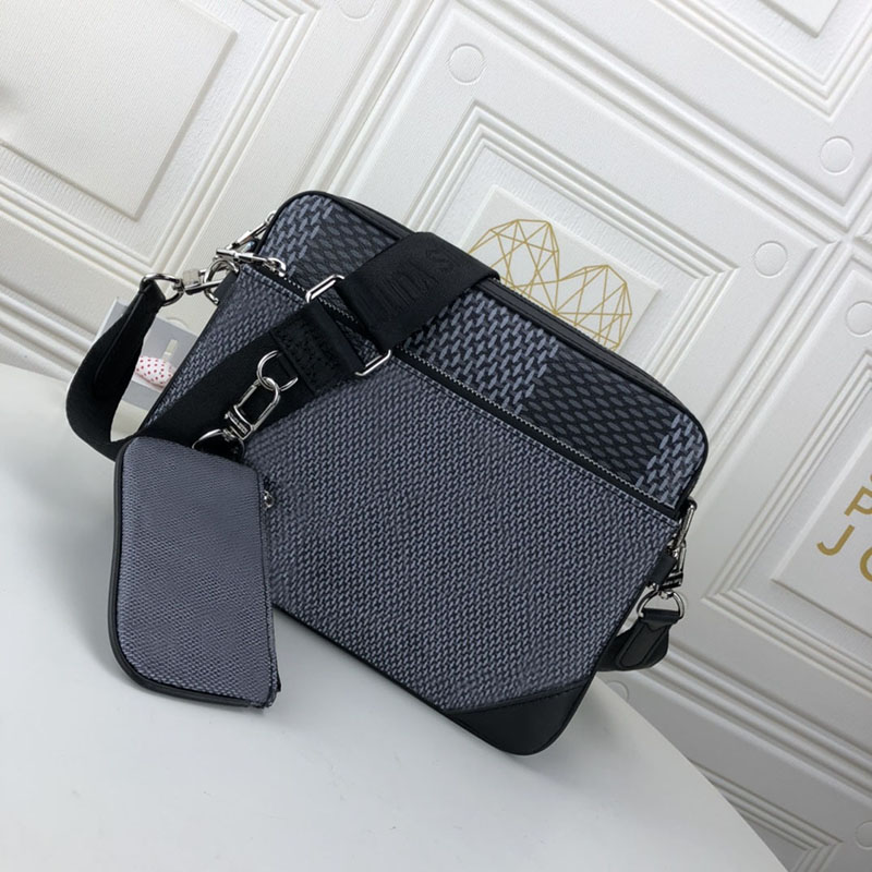 Designers Messenger Bag 3 Piece Set Mens Checkered Printing With wallet Handbag Mini Coin Purse Key Wallets Shoulder Crossbody Bags, Size:25x18x4 cm
Designers Messenger Bag 3 Piece Set Mens Checkered Printing With wallet Handbag Mini Coin Purse Key Wallets Shoulder Crossbody Bags, Size:25x18x4 cm