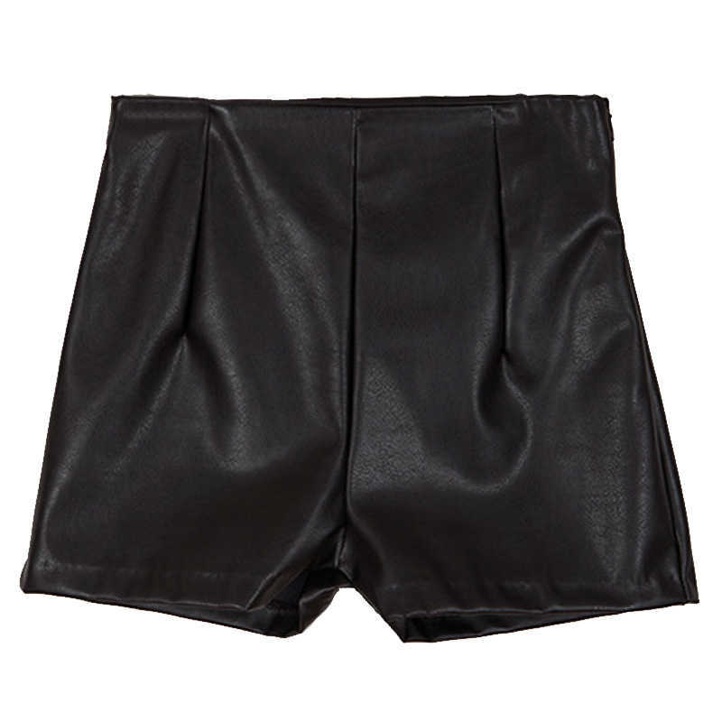 pu leather shorts Ladies autumn and winter wear short sexy high waist primer DK117 210714