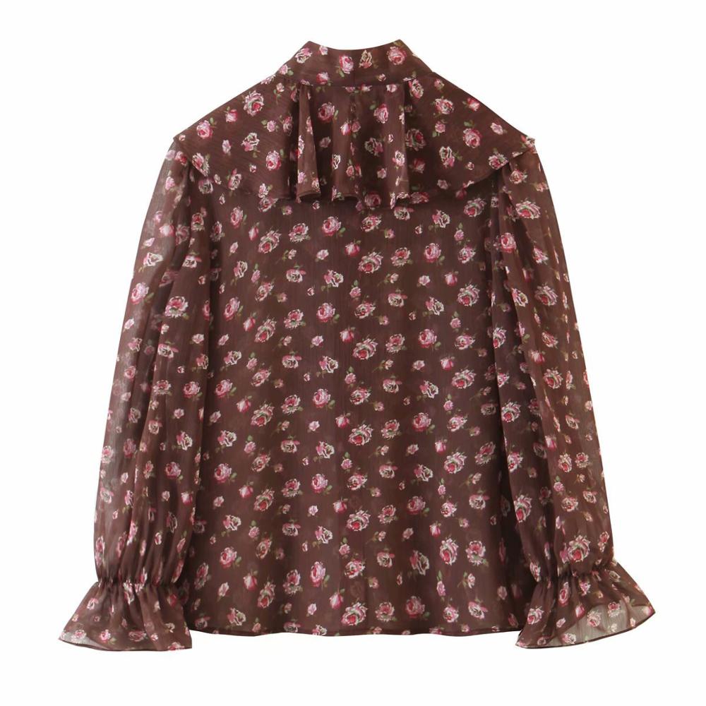 Romantic Tie bow collar Coffee Ruffles Chiffon Shirt Retro 2021 Woman Single-breasted Long sleeve Blouse Sweet Tops Blousas, White
Romantic Tie bow collar Coffee Ruffles Chiffon Shirt Retro 2021 Woman Single-breasted Long sleeve Blouse Sweet Tops Blousas, White