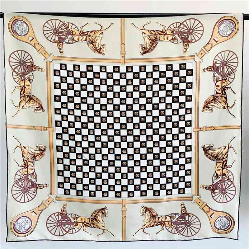 Carriage Print 100% Natural Silk Scarf Wraps Women Fashion Shawl Foulard Large Square Head Scarves for Hair Wrapping 88*88cm
Carriage Print 100% Natural Silk Scarf Wraps Women Fashion Shawl Foulard Large Square Head Scarves for Hair Wrapping 88*88cm
