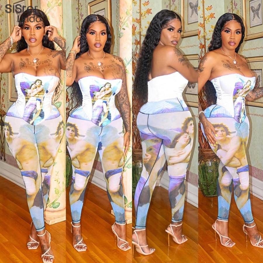 Women Wrap Chest Aesthetics Bodycon Jumpsuits Fall Fashion Skinny Sexy Backless Elasticity High Club Party Jumpsuit Outfits 201007