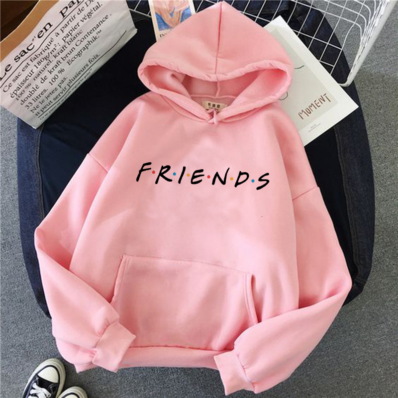 Tv Show Friends Harajuku oversized Cartoon Women Hoodies streetwear Friends Warm Sweatshirts Fashion 90s print Graphic Hoody 201126