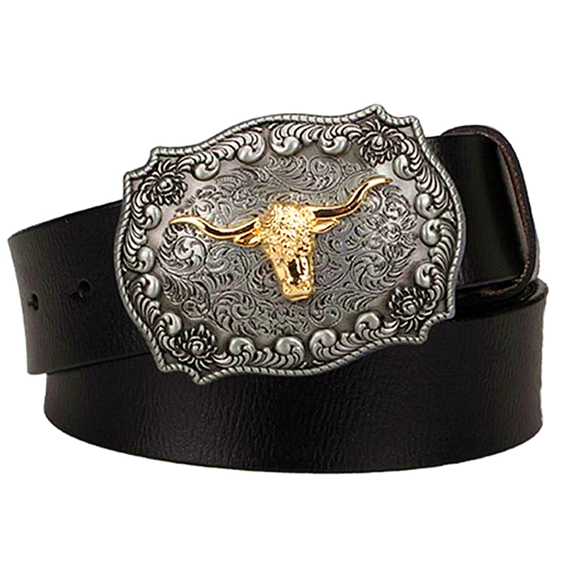 2021 New Male Genuine Leather American West Cowboy Cow Head Pin Buckle Cowhide Belt Men Gift Fyhl, Black
2021 New Male Genuine Leather American West Cowboy Cow Head Pin Buckle Cowhide Belt Men Gift Fyhl, Black