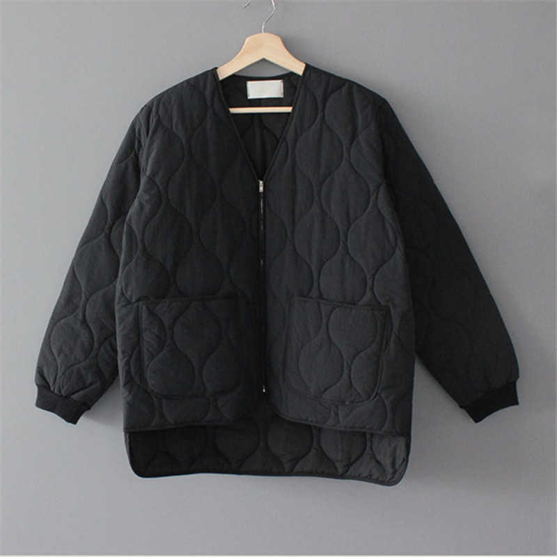 Loose Baseball Cotton-Padded Coat Bubble Solid Oversized Short Women Jacket Winter Autumn Female Puffer Jackets Parkas Mujer 211013