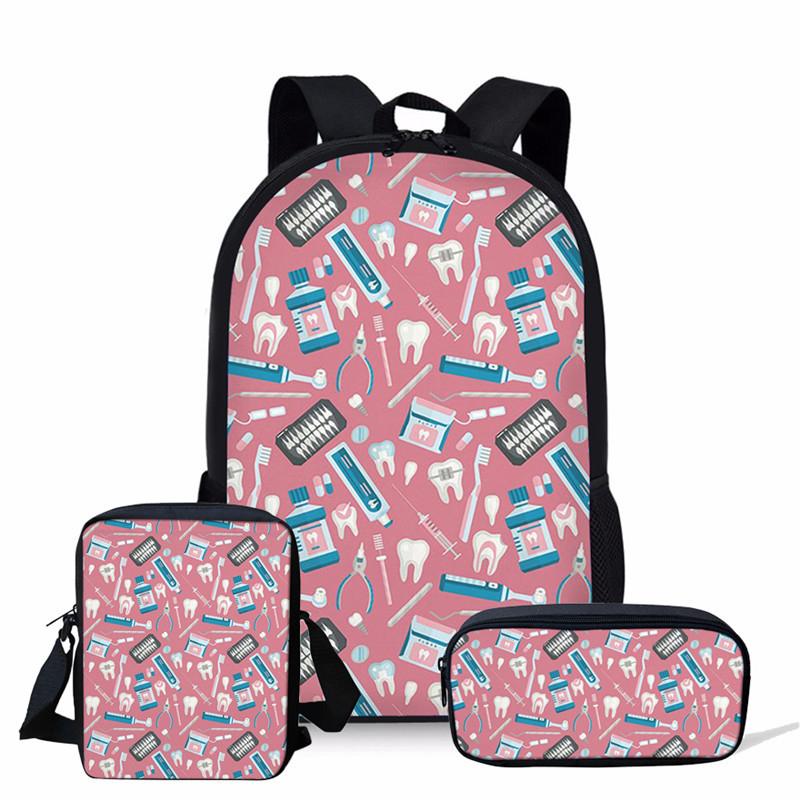 School Bags 2021 Dentist Teeth Printing Children's Backpack 3 PCS 16 Inch For Girls Teenagers Kids, Beige
School Bags 2021 Dentist Teeth Printing Children's Backpack 3 PCS 16 Inch For Girls Teenagers Kids, Beige