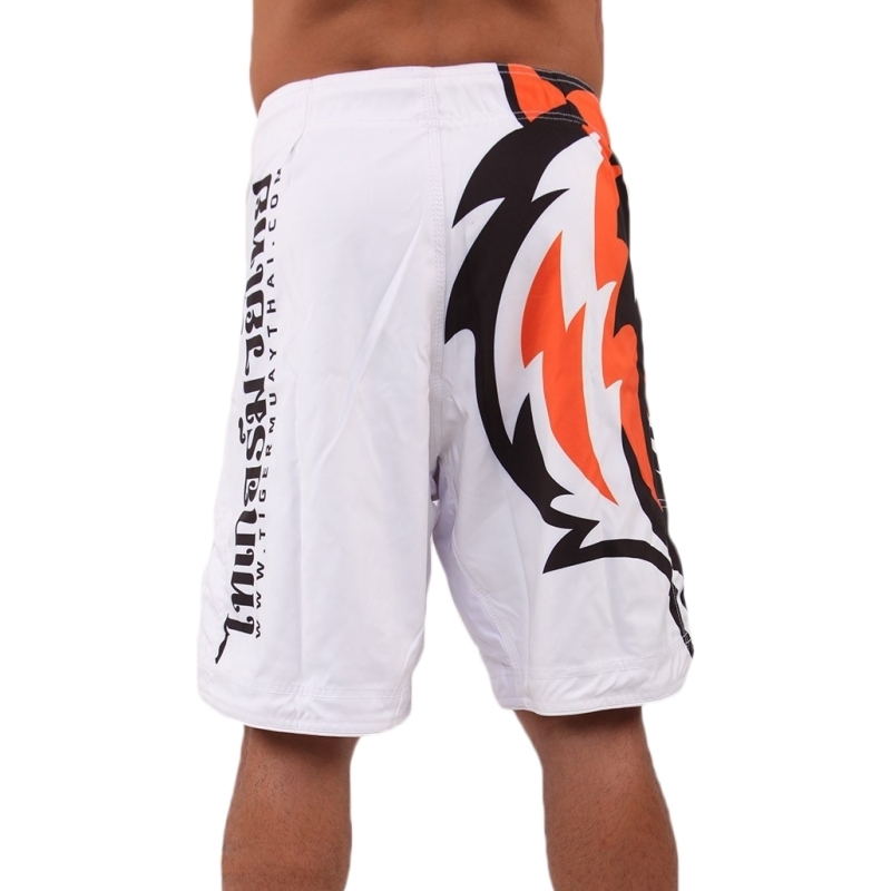 White 2015 Men's Tiger Muay Thai MMA Shorts combat sports boxing pants muay thai boxing shorts kick shorts boxing pants C0222