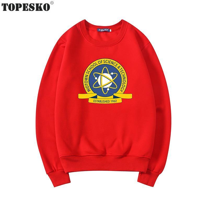 TOPESKO Tom Holland Men Women Hoodies Science Technology School Print Streetwear Homme Unisex Sweatshirt 201020