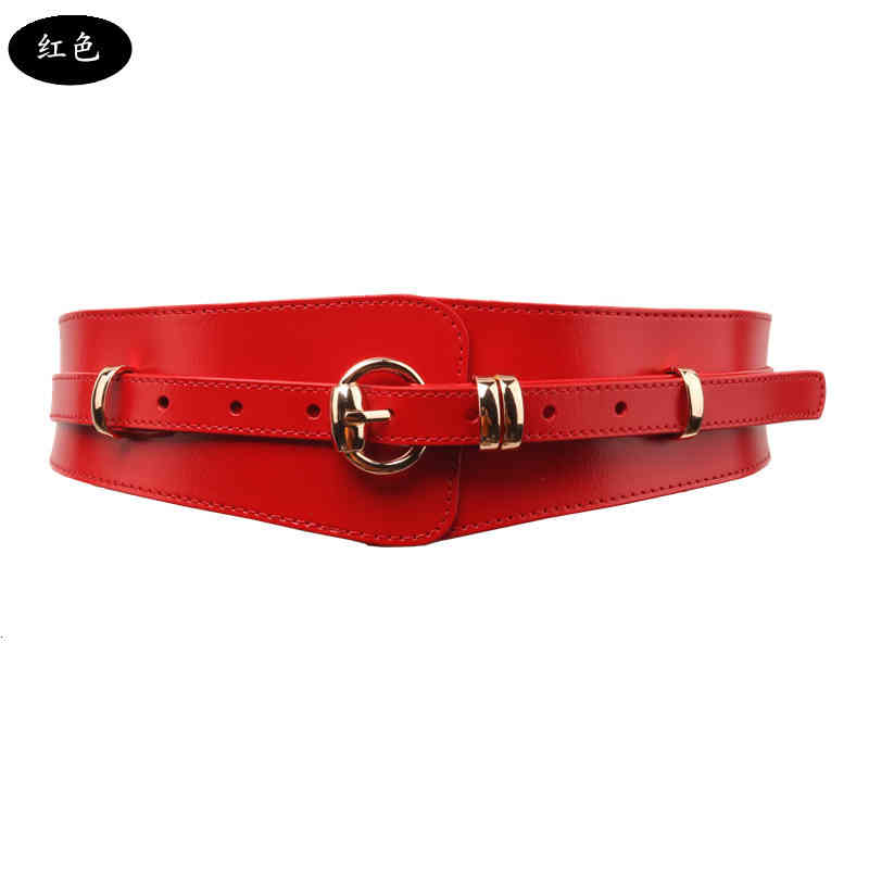Leather Waist Cover Women's Decoration Wide Simple Accessories Versatile Belt with Dress Coat Summer