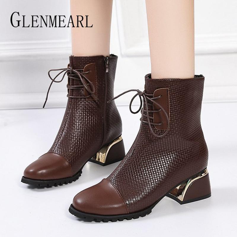 Boots Women Winter Thick Heel Ankle Plus Velvet Female Autumn Warm Shoes Lace Up Non-slip Fashion Arrival 2021, Black
Boots Women Winter Thick Heel Ankle Plus Velvet Female Autumn Warm Shoes Lace Up Non-slip Fashion Arrival 2021, Black