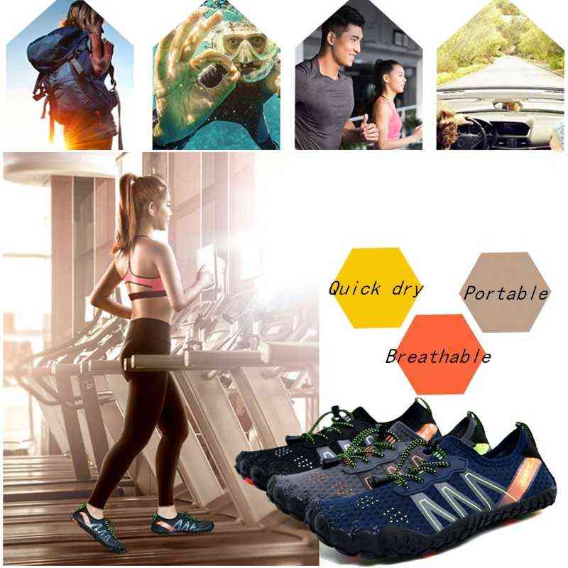 Men Woman Beach Swimming Slipper On Surf Quick-Drying Aqua Shoes Skin Sock Striped Water Shoes Summer Outdoor Wading Shoes 211130