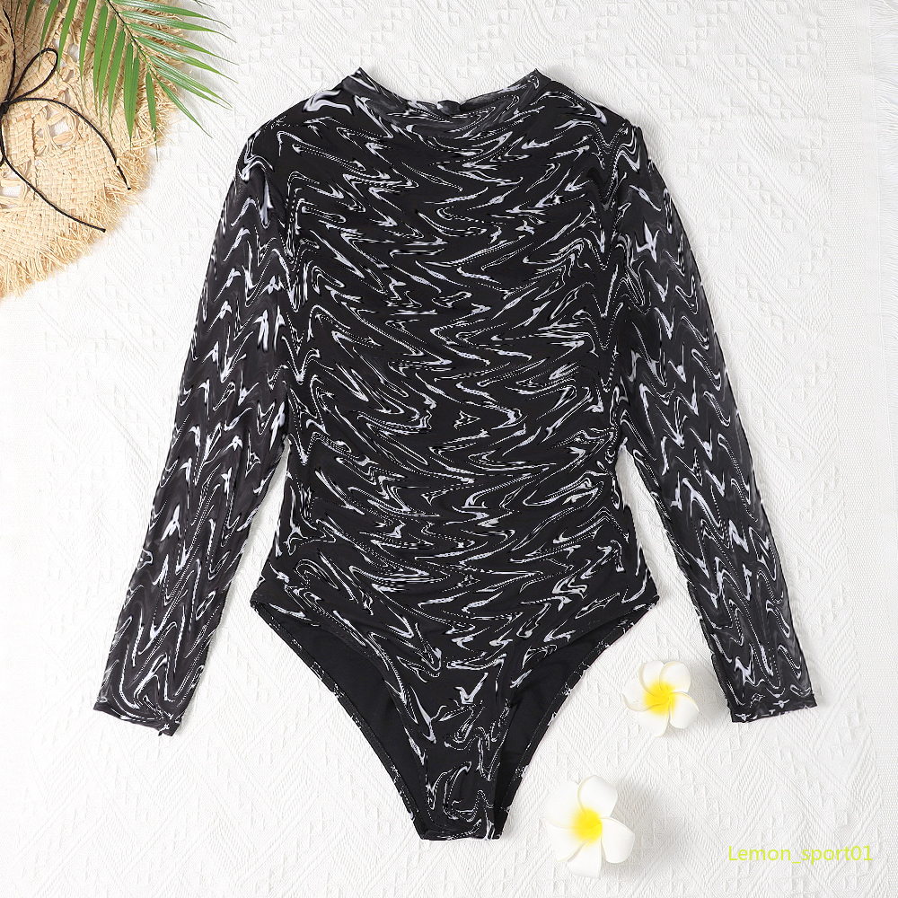Lemon One Piece Mesh Long Sleeve Ladies Swimwear Designer Letter Print Women' Bikini Summer Swimsuit 05, Dust bag
Lemon One Piece Mesh Long Sleeve Ladies Swimwear Designer Letter Print Women' Bikini Summer Swimsuit 05, Dust bag