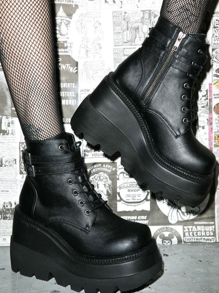 Brand Design 2020 Big sizes 43 Platform High Heels Cosplay Fashionable Autumn Winter Wedges Shoes Ankle Boots Women K78, Black
Brand Design 2020 Big sizes 43 Platform High Heels Cosplay Fashionable Autumn Winter Wedges Shoes Ankle Boots Women K78, Black