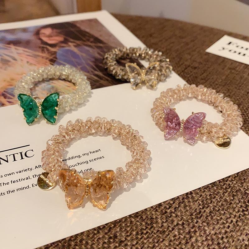Hair Accessories Colorful Rhinestone Butterfly Ties Ropes Band Luxury Crystal Bracelet Elastic Headwear Wholesale
Hair Accessories Colorful Rhinestone Butterfly Ties Ropes Band Luxury Crystal Bracelet Elastic Headwear Wholesale