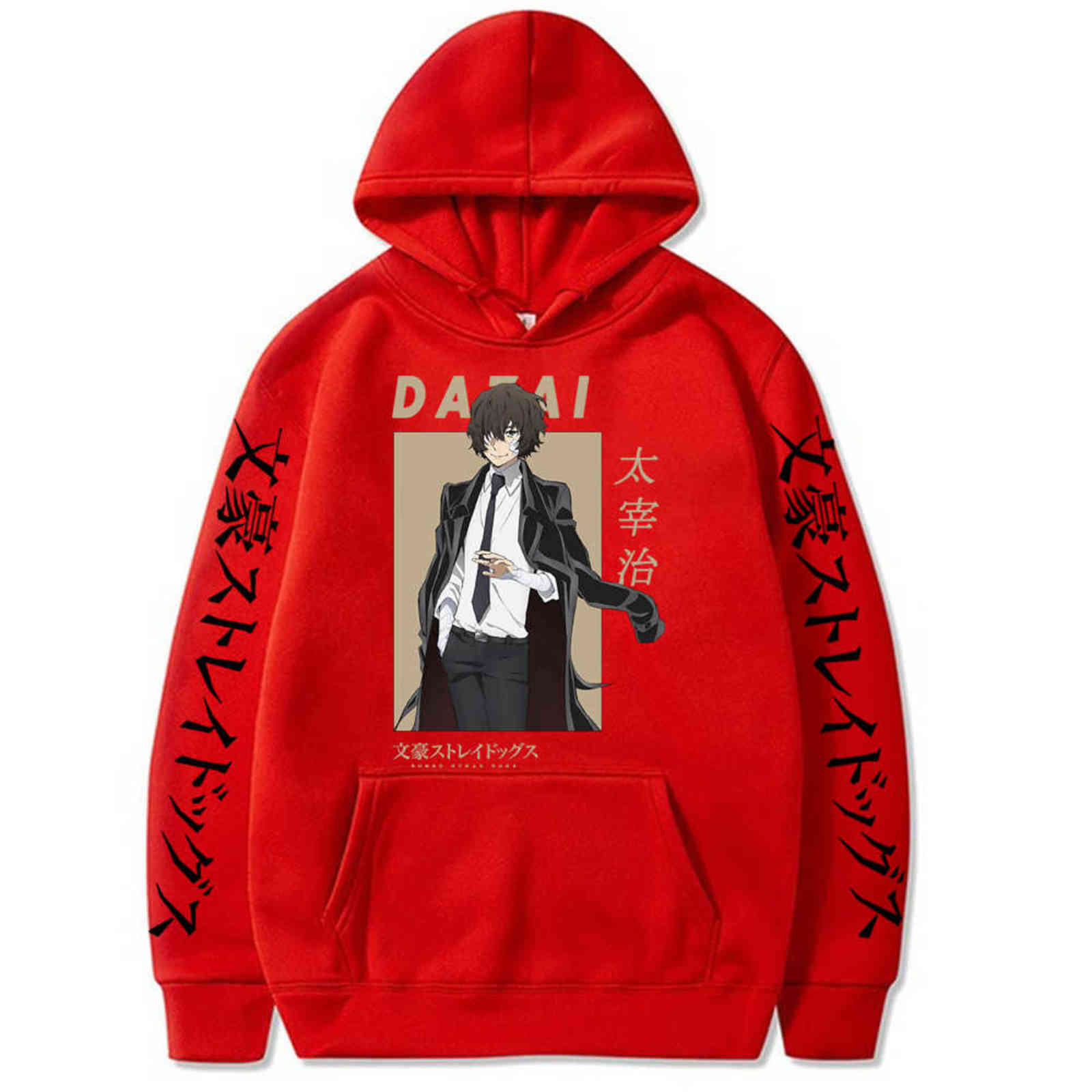 Cool Dazai Osamu Hoodie Hot Anime Harajuku Bungo Stray Dogs Hoodies Casual Printing Hooded Streetswear Sweatshirt Men Unisex Top Y211122