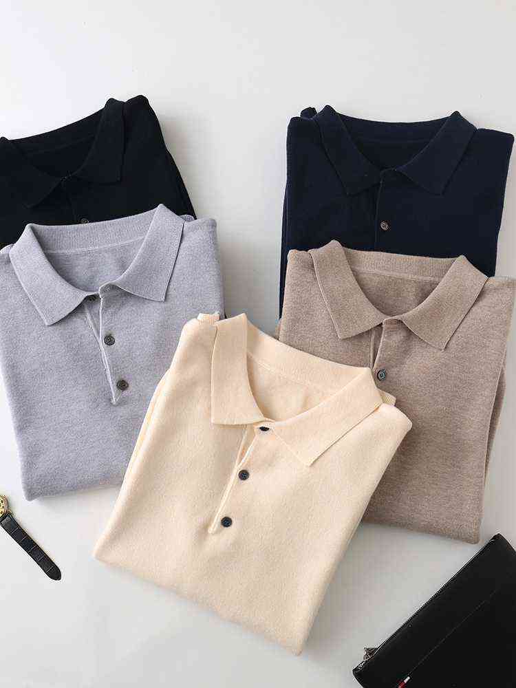Spring and Autumn Men s POLO Pullover Men Cashmere Sweater Knitted Pullover Cashmere Sweater Men Jumper Sweater Top 211112