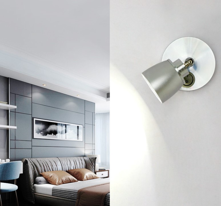 Interior Home Wall Mount Trailer Sconce Corridor Bedside Lighting Reading Lamp Modern Aluminum Bright LED Motorhome Spotlight