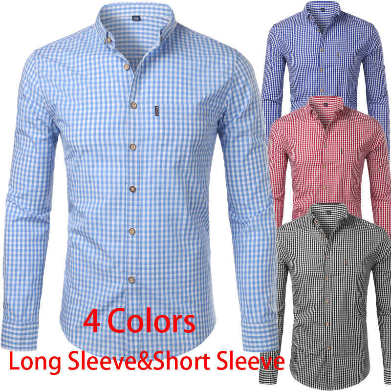 Small Plaid Shirt Men Spring long Sleeve 100% Cotton Mens Dress Shirts Casual Button Down Chemise Homme Camisa Masculina 4XL 210721, Light blue
Small Plaid Shirt Men Spring long Sleeve 100% Cotton Mens Dress Shirts Casual Button Down Chemise Homme Camisa Masculina 4XL 210721, Light blue