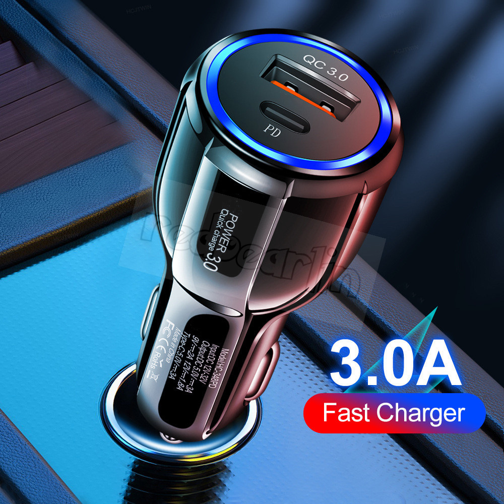 30W 18W Fast Quick Chargers PD USb-C Type c QC3.0 Car Charger Auto Power Adapters For IPhone 7 8 11 12 13 14 Pro max Samsung S20 S21 S22 htc android p