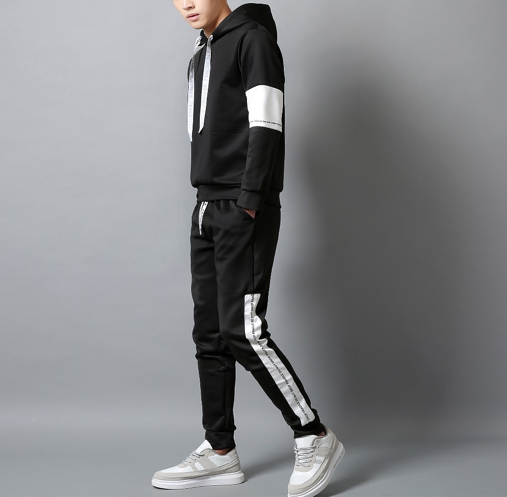 Casual tracksuit Set Men Fashion Jogger Sports Sportswear Suits Spring Autumn Two Pieces Hoodies Pants Set Male Sweat Suit 201210