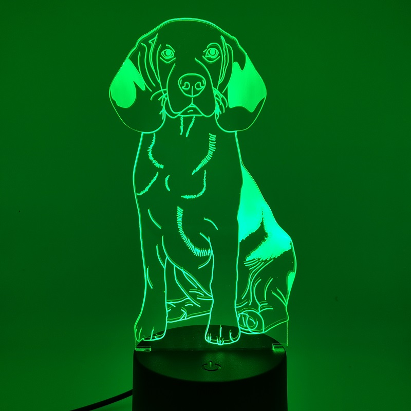 Lovely Pet 3D Illusion LED Night Light Beagle Desk Lamp Gifts Bedroom Home Decoration Kid Toys 7 color change
Lovely Pet 3D Illusion LED Night Light Beagle Desk Lamp Gifts Bedroom Home Decoration Kid Toys 7 color change