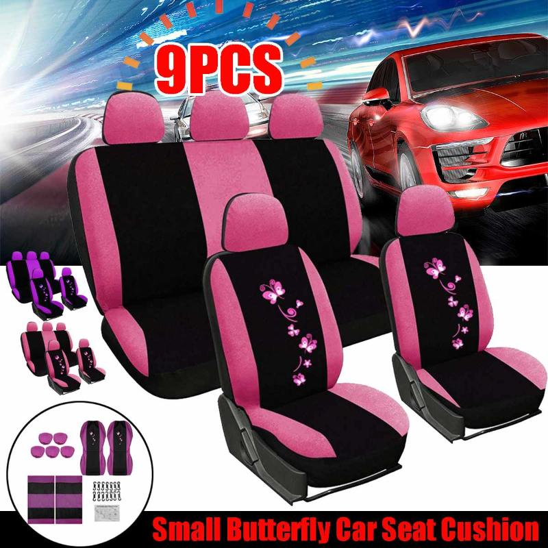Car Seat Covers Universal 9pcs/set Pink Butterfly Embroidery Car-Styling Woman Automobiles Interior Accessories
Car Seat Covers Universal 9pcs/set Pink Butterfly Embroidery Car-Styling Woman Automobiles Interior Accessories