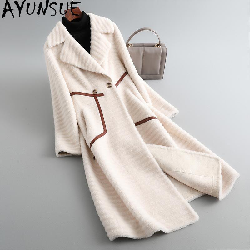 Women's Fur & Faux AYUNSUE 2021 Winter Coat Clothes Sheep Shearing Jacket Women Fashion Real Coats Chic Streetwear Abrigo Mujer SQQ1144, Black
Women's Fur & Faux AYUNSUE 2021 Winter Coat Clothes Sheep Shearing Jacket Women Fashion Real Coats Chic Streetwear Abrigo Mujer SQQ1144, Black