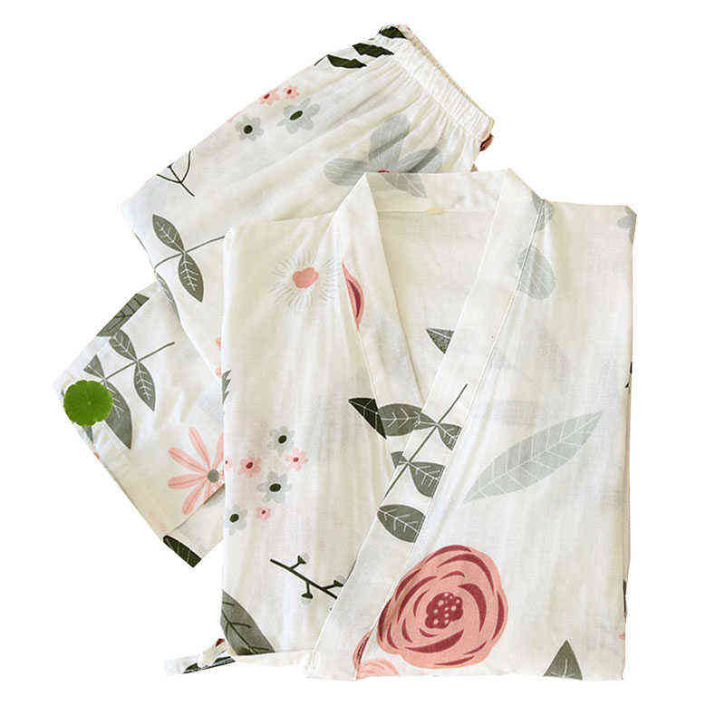 Rose Printed Ladies Kimono Style Pajamas Set Loose Thin V-Neck Three-Quarter Sleeves Gauze Cotton 2Pcs Sleepwear Loose Homewear 211109, Color10
Rose Printed Ladies Kimono Style Pajamas Set Loose Thin V-Neck Three-Quarter Sleeves Gauze Cotton 2Pcs Sleepwear Loose Homewear 211109, Color10