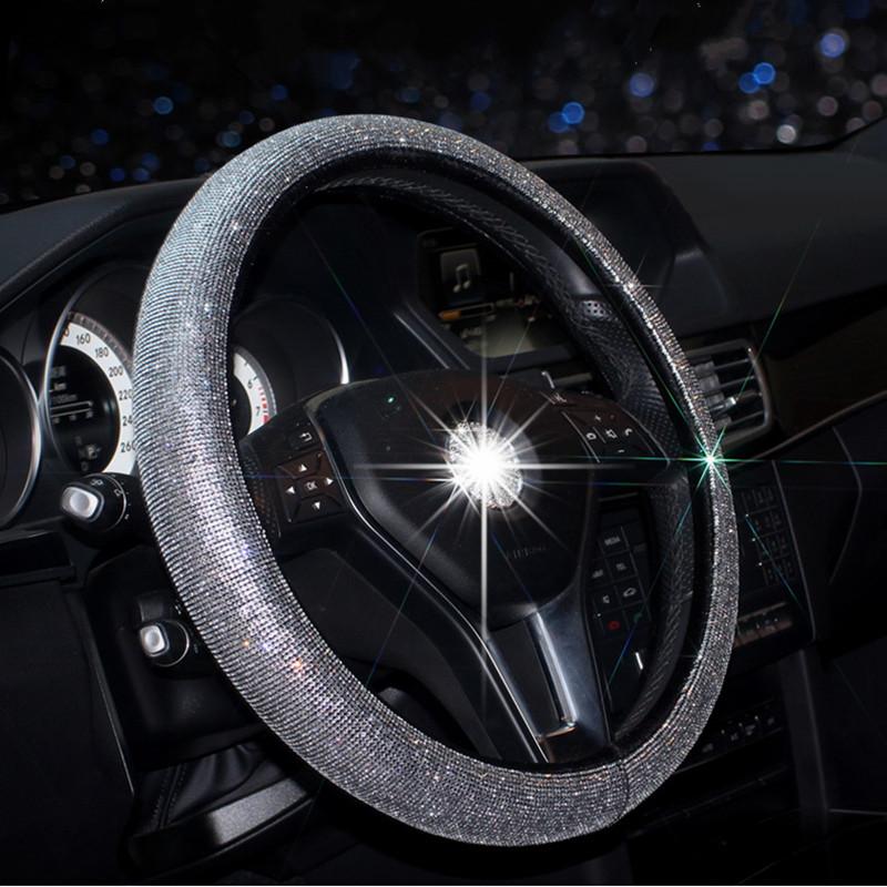 Steering Wheel Covers Luxury Crystal Car For Women Ladies Girls Leather Rhinestone Covered Steering-Wheel Interior Accessories
Steering Wheel Covers Luxury Crystal Car For Women Ladies Girls Leather Rhinestone Covered Steering-Wheel Interior Accessories