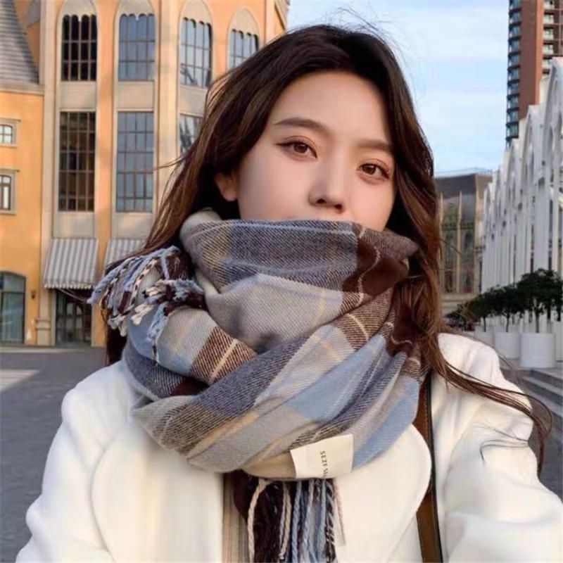 Scarves Winter Scarf Women Luxury Korean Style 2021 Plaid Soft Bufandas Tassel Female Foulard Jersey Pareo Echarpe Shawl, Blue;gray
Scarves Winter Scarf Women Luxury Korean Style 2021 Plaid Soft Bufandas Tassel Female Foulard Jersey Pareo Echarpe Shawl, Blue;gray