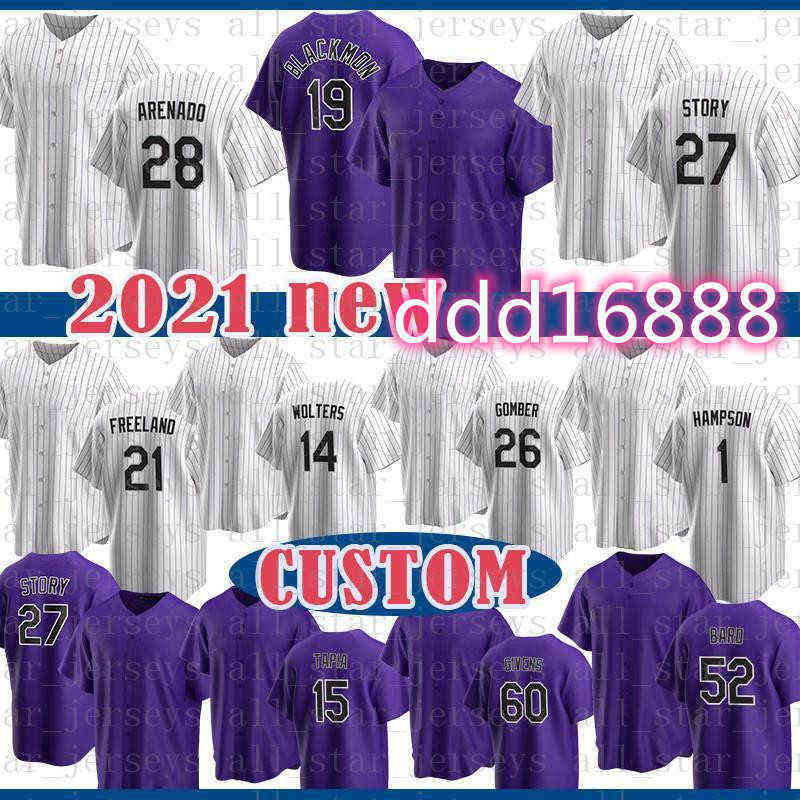 

New Baseball Jersey 28 Nolan Arenado 19 Charlie Blackmon 27 Trevor Story 21 Kyle Freeland 14 Tony Wolters 24 Ryan McMahon 48 German Marquez, Mens(luoji)