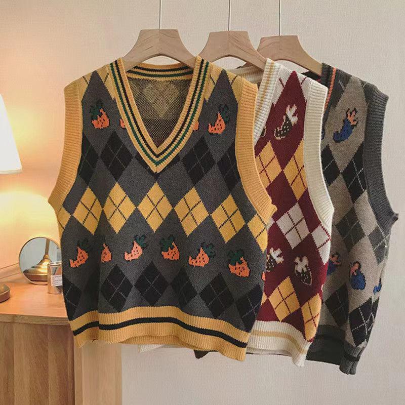 Men's Vests 2021 Vintage Style Coats Sleeveless Knitting Cartoon Printing Wool Sweater Vest Waistcoat V-neck Top Cashmere Pullover, Deep grey
Men's Vests 2021 Vintage Style Coats Sleeveless Knitting Cartoon Printing Wool Sweater Vest Waistcoat V-neck Top Cashmere Pullover, Deep grey