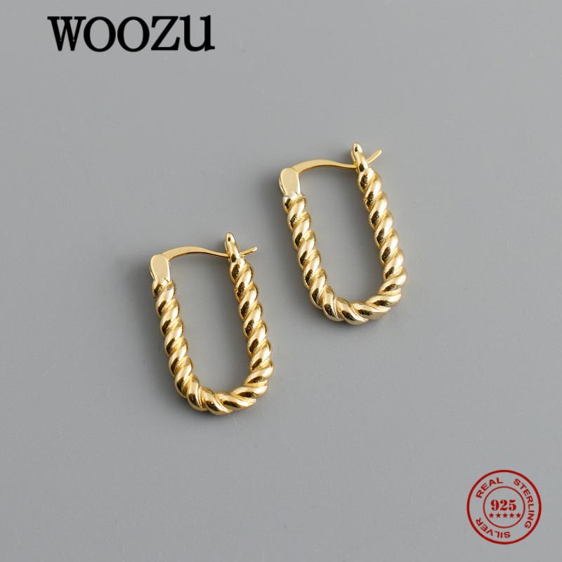 Hoop & Huggie WOOZU Real 925 Sterling Silver Minimalist Twist Earrings For Women Charms Party Ethnic Rock Fine Jewelry Gift Accessories
Hoop & Huggie WOOZU Real 925 Sterling Silver Minimalist Twist Earrings For Women Charms Party Ethnic Rock Fine Jewelry Gift Accessories
