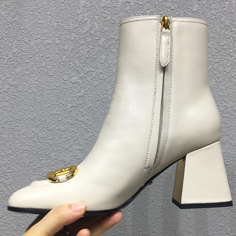 Top Quality Fashion Luxury Heels Women Boot Square Toes Genuine Leather Button High heeled Coarse heel 7.5CM shoes lady Shoe Large Size US11 35-41 Womens, White
Top Quality Fashion Luxury Heels Women Boot Square Toes Genuine Leather Button High heeled Coarse heel 7.5CM shoes lady Shoe Large Size US11 35-41 Womens, White